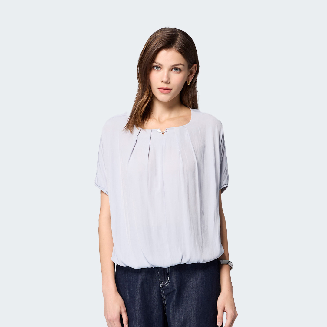 簡約百搭落肩上衣