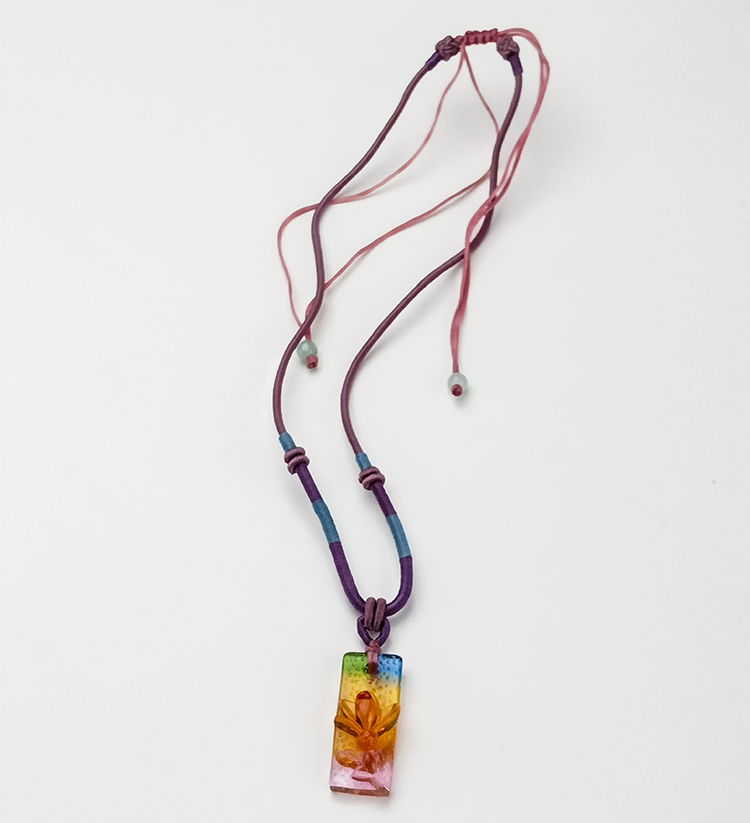 鹿港窯禮品館|居家開運 玉蘭花 琉璃項鍊