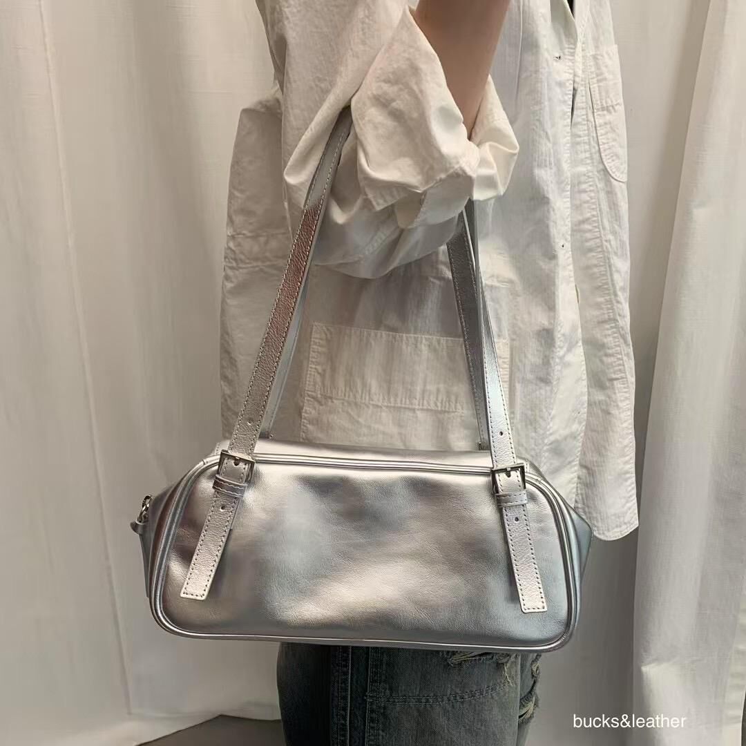 BL512I 牛皮亮面單肩腋下包