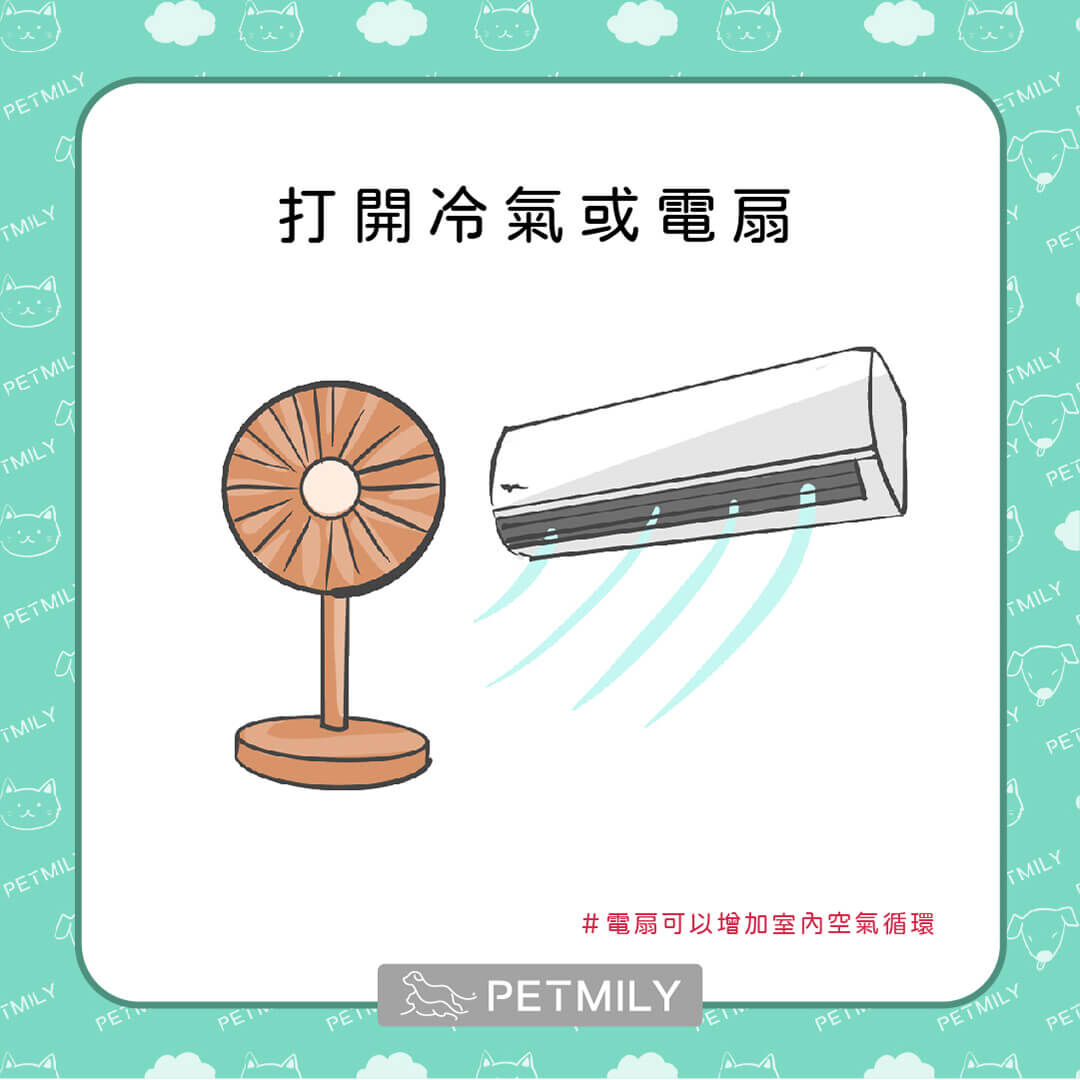 讓貓咪待在有冷氣的房間