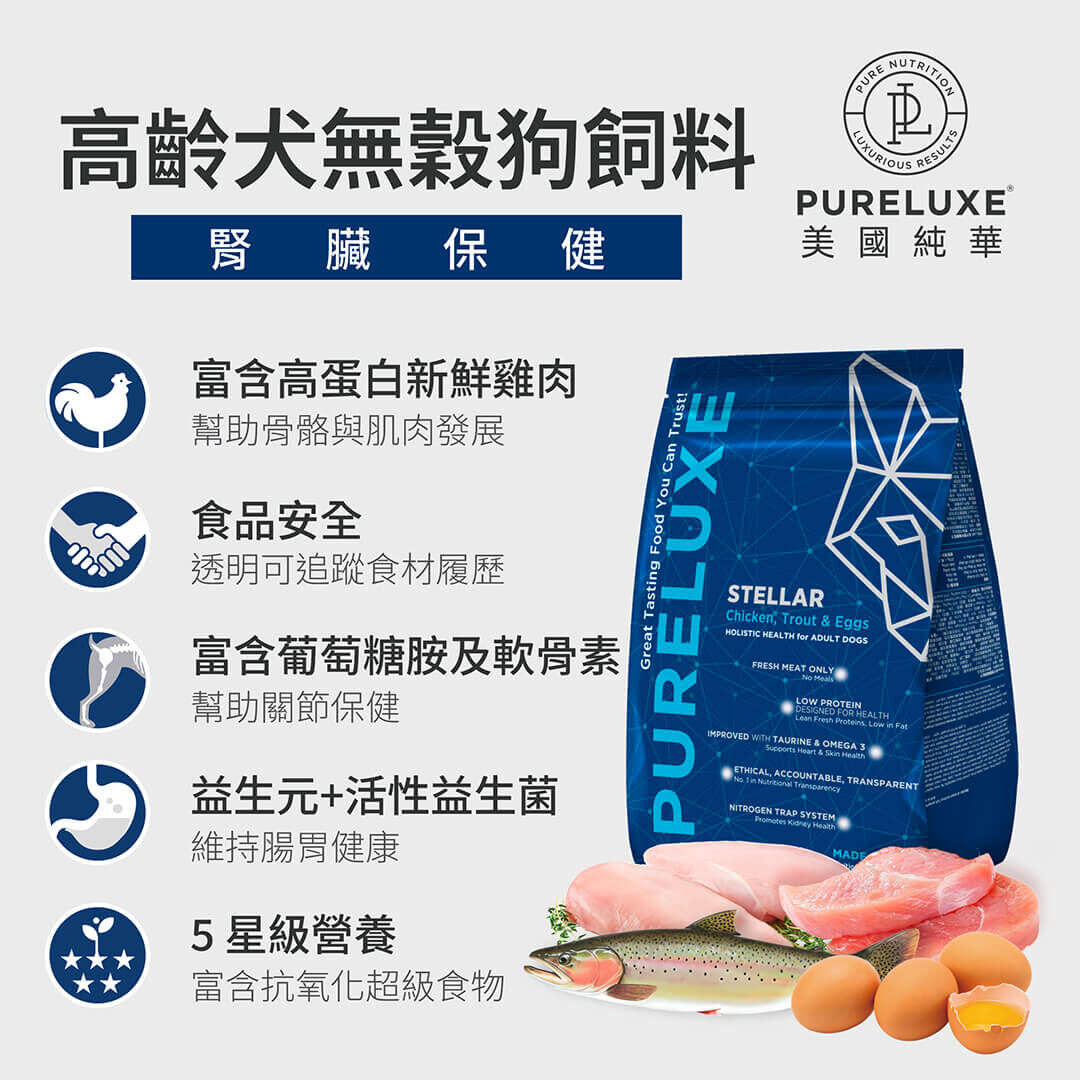高齡無穀狗飼料 | 純華 PURELUXE