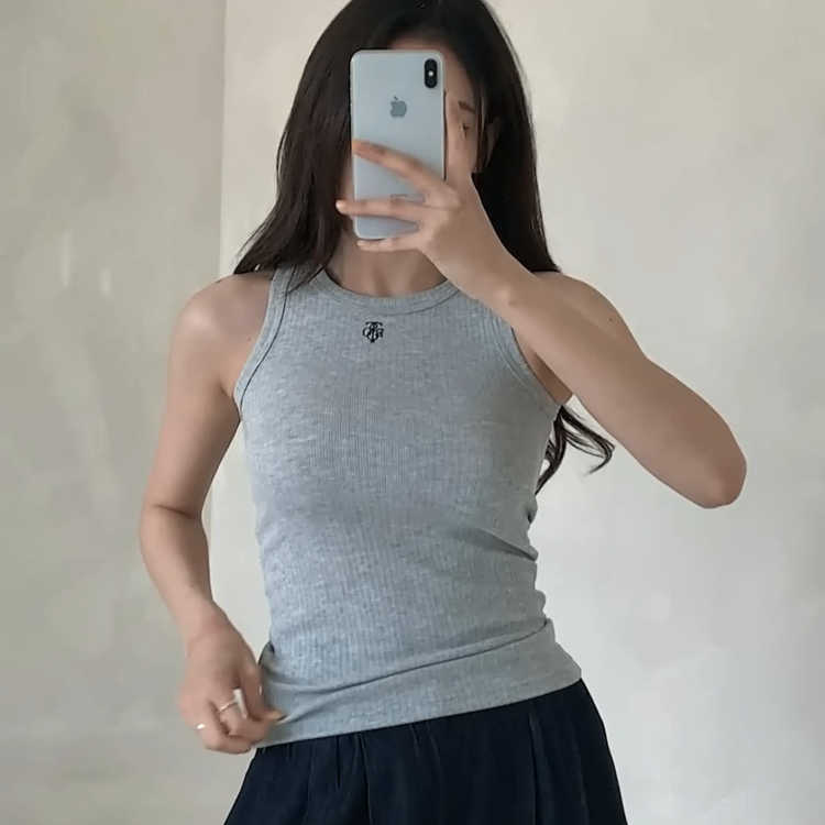 羅紋刺繡背心情侶裝（男款 / 女款）