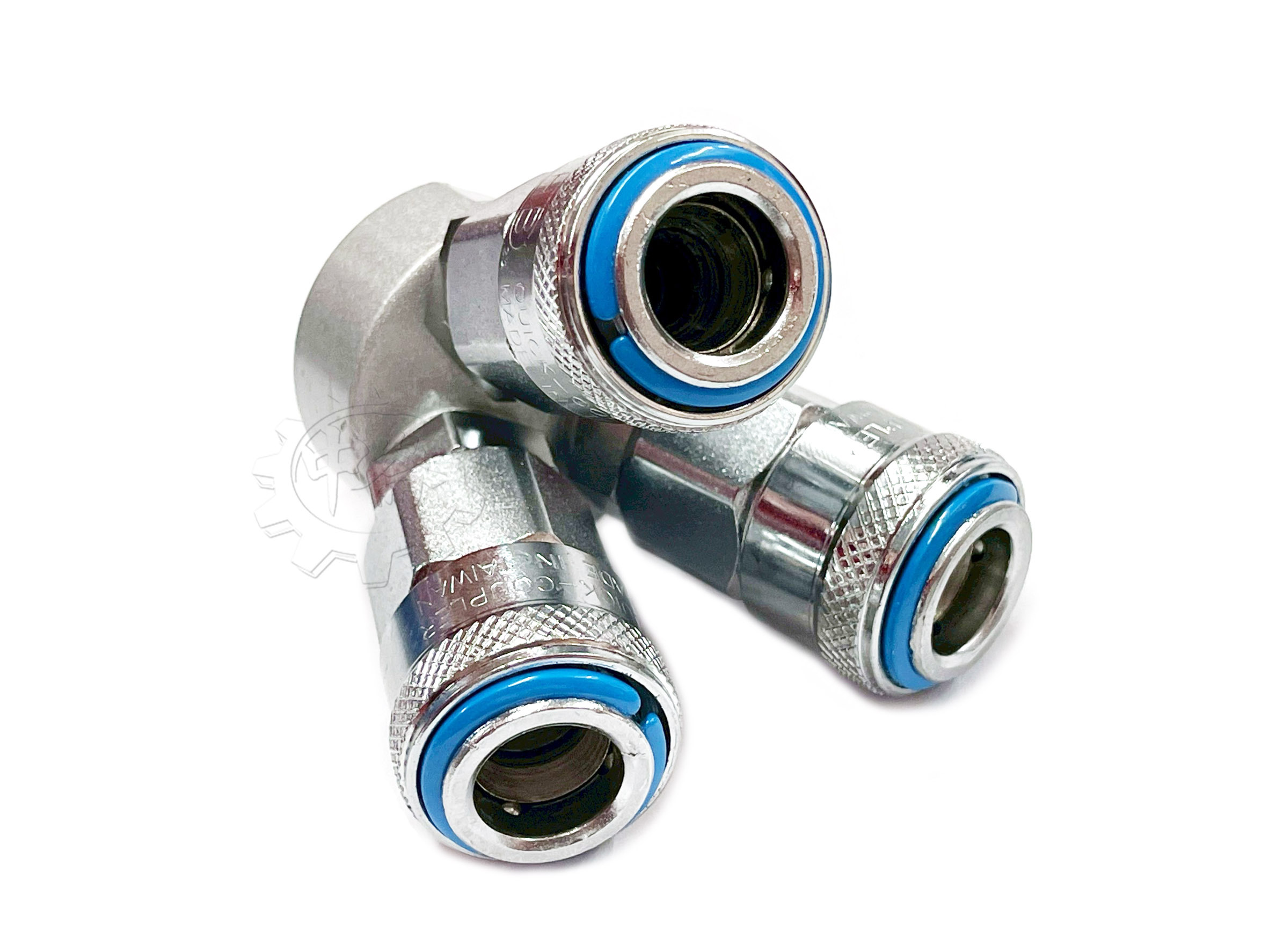 ＊中崙五金【附發票】THB 單手免拉式鋼鐵質 圓三通分接頭 丸三通 快速頭 4分外牙+2分內牙