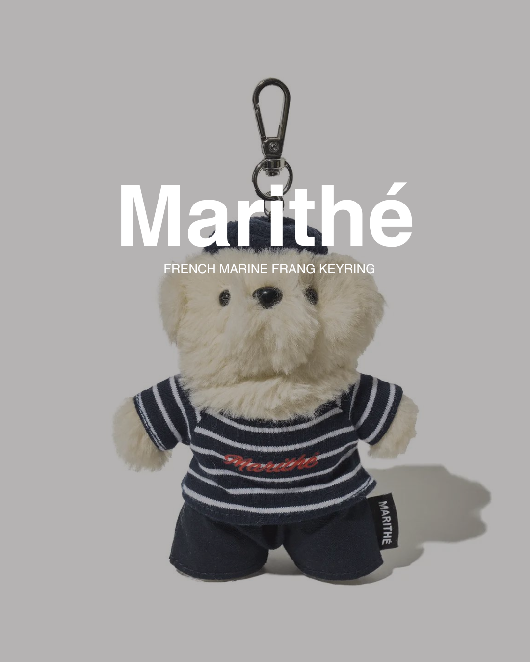 【預購】Marithé FRENCH MARINE FRANG KEYRING 條紋小熊鑰匙圈 MFG45SAC202