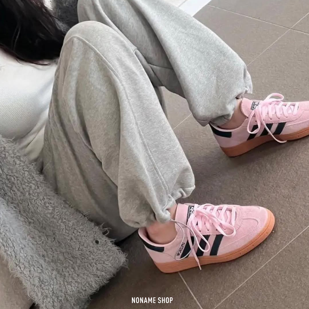 ADIDAS ORIGINALS HANDBALL SPEZIAL 麂皮 黑粉色 復古 德訓鞋  (女款)