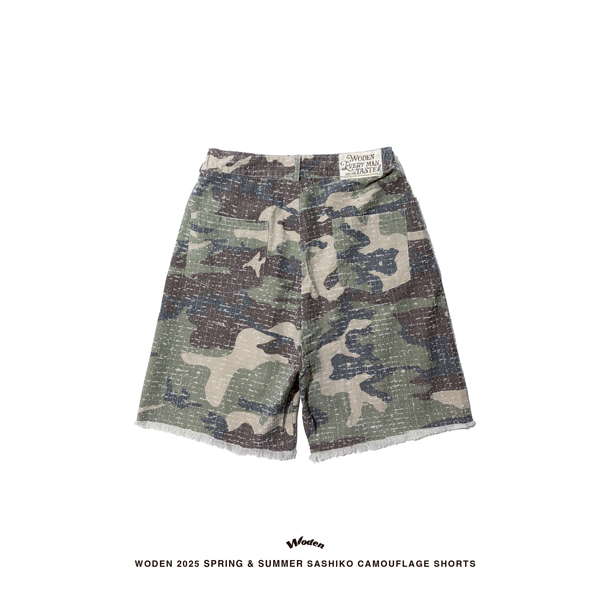 WODEN 2025 Spring & Summer 031 Sashiko Camouflage Shorts