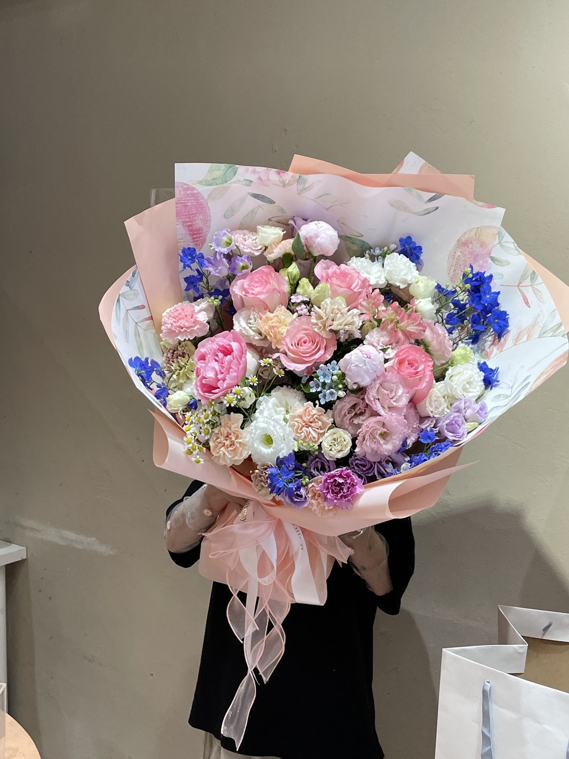 Elephant Love Carnation Fresh Bouquet / XL