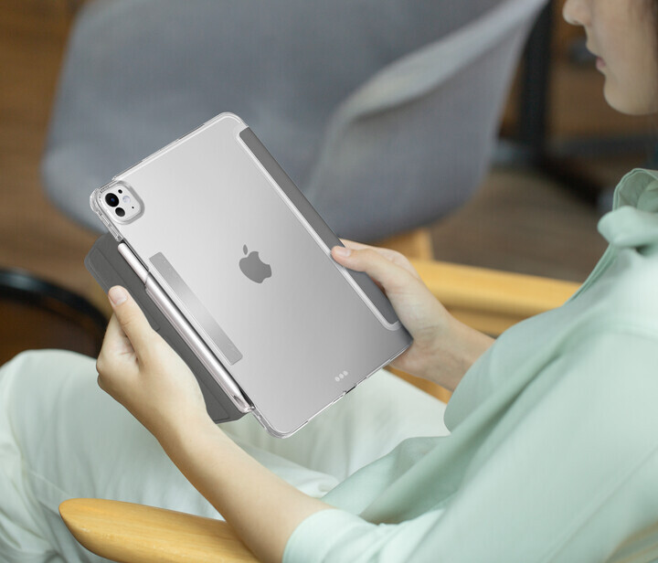 UNIQ Camden Click  iPad Pro 13" 磁吸設計帶筆槽多功能簡約透明保護套