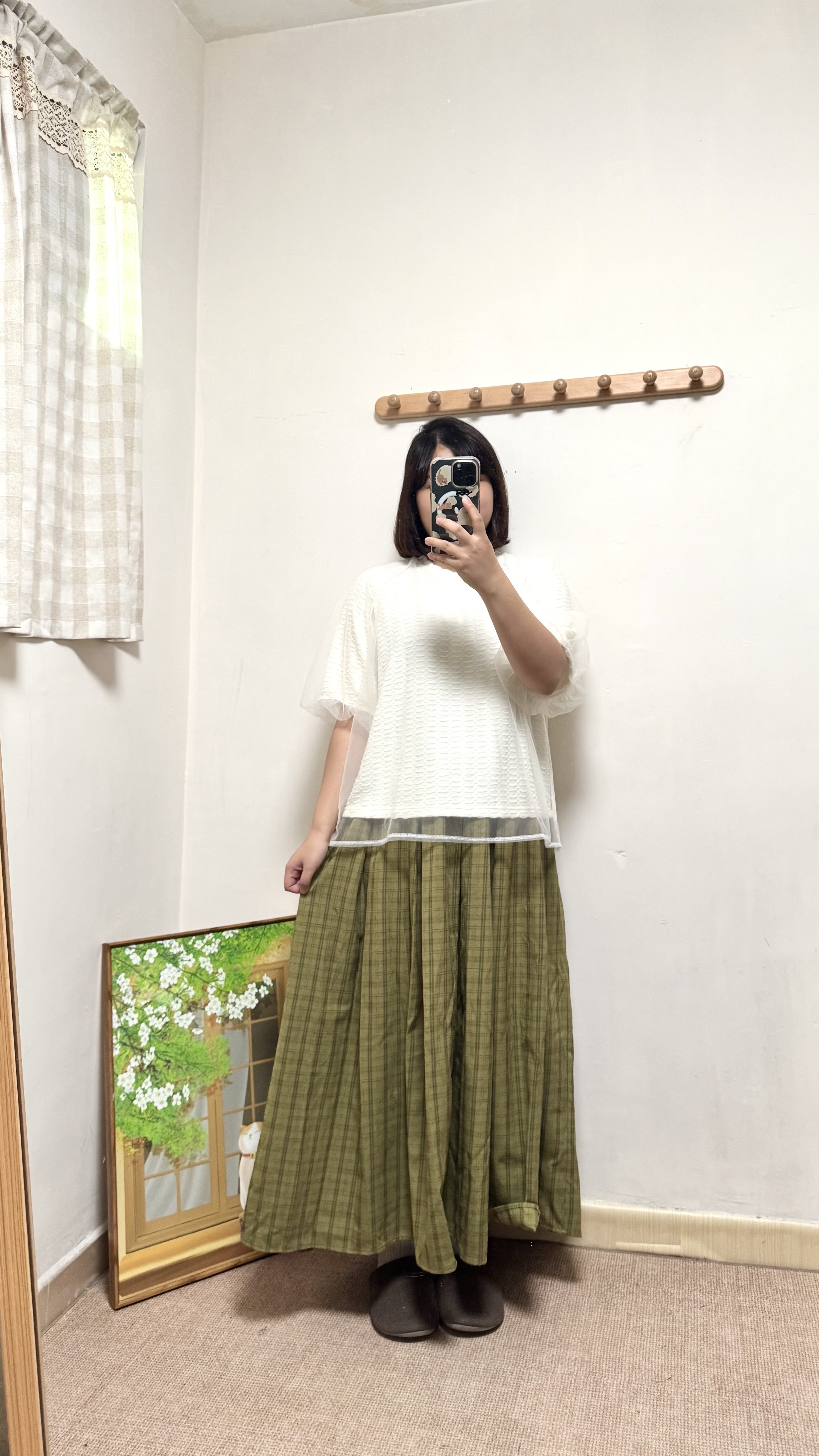 泡泡袖紗面軟熟Top