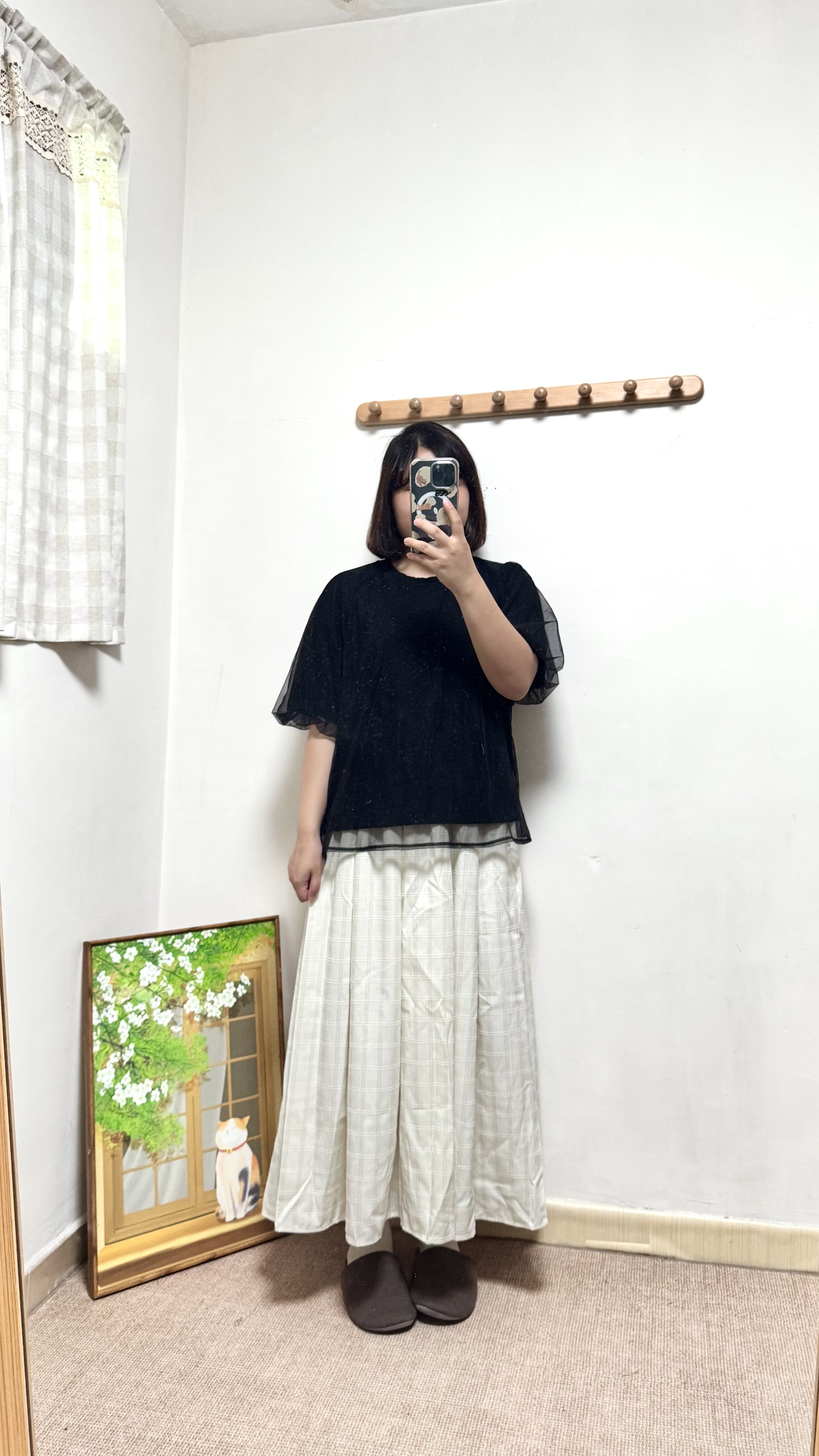 泡泡袖紗面軟熟Top