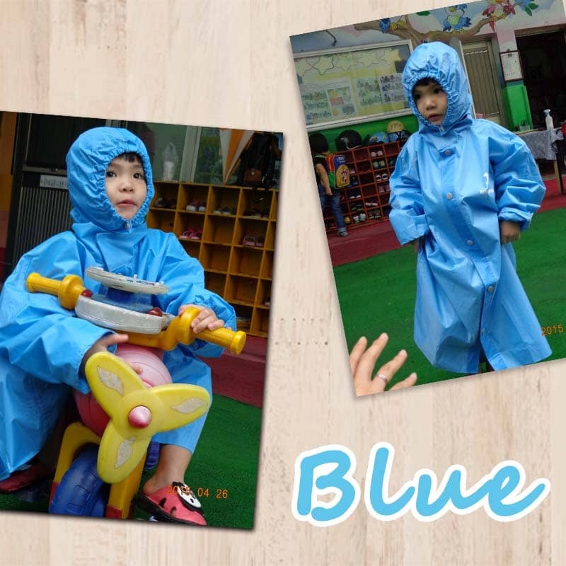 皇馬 RH-9121 兒童前開連身雨衣【背包款】