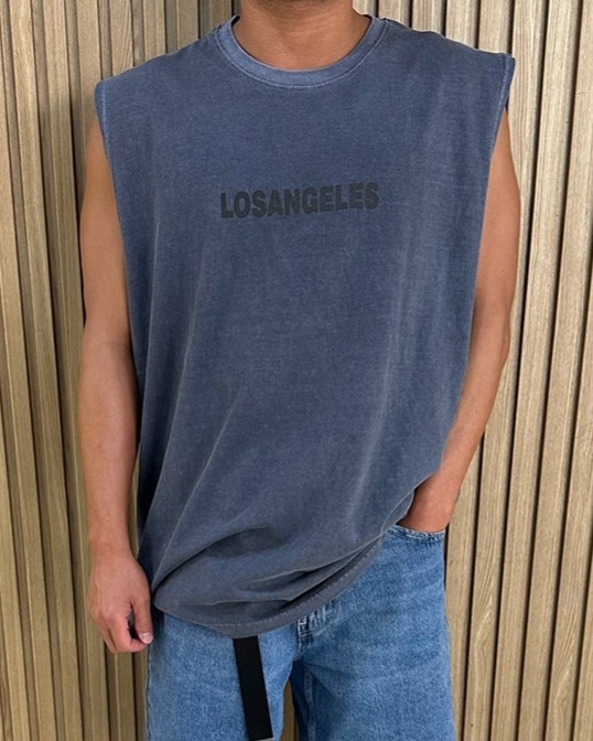 洛杉磯水洗寬鬆背心