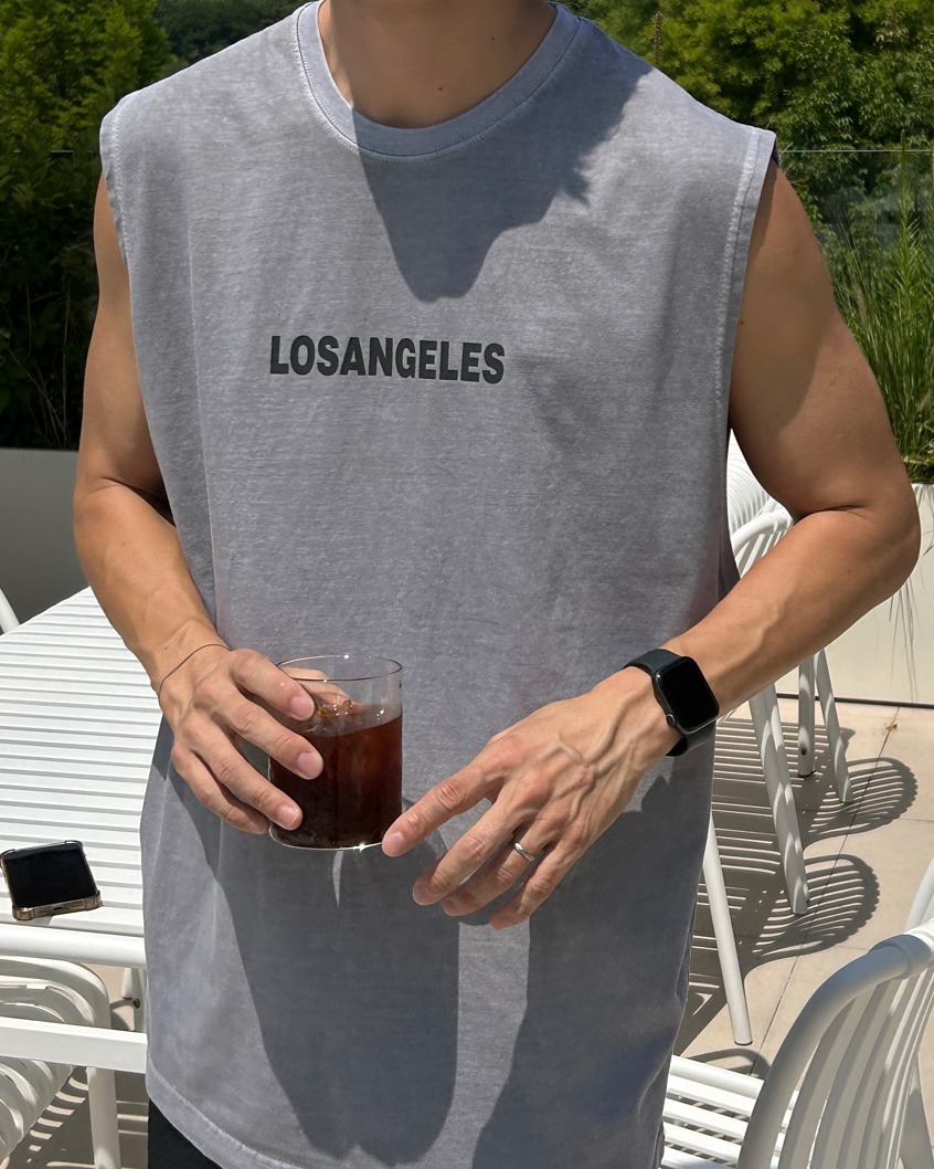 洛杉磯水洗寬鬆背心