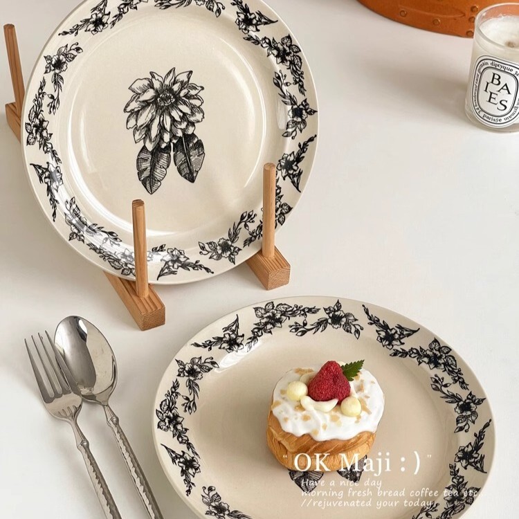 《5957》復古高級花語餐盤