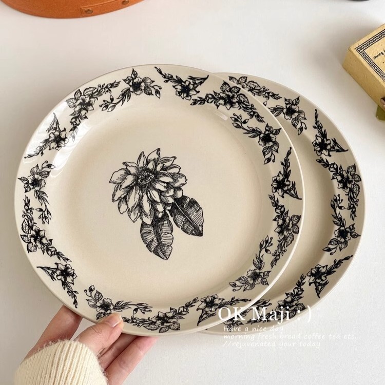 《5957》復古高級花語餐盤