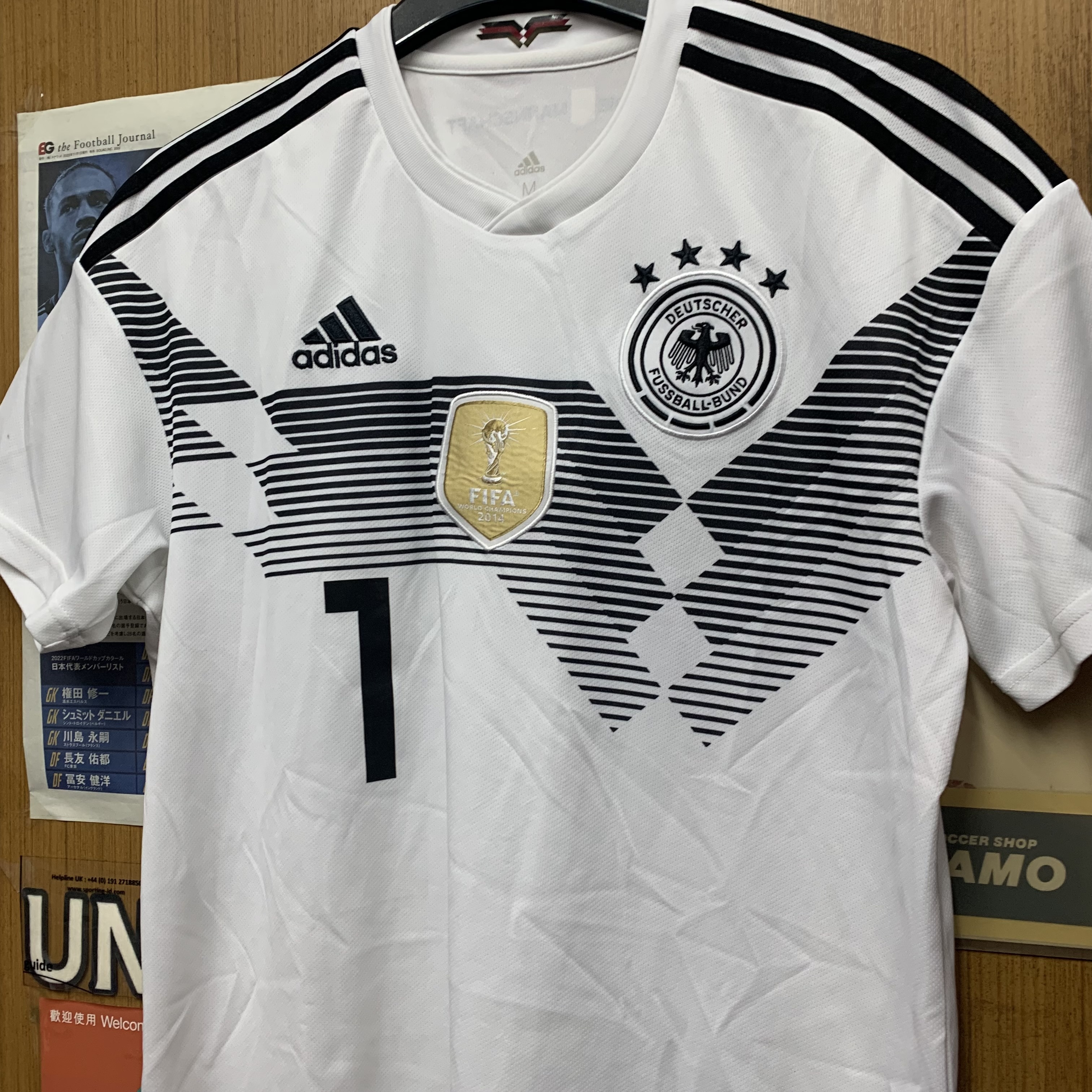 2018 Germany Home Shirt with 1 NEUER [Used, M 80% New]