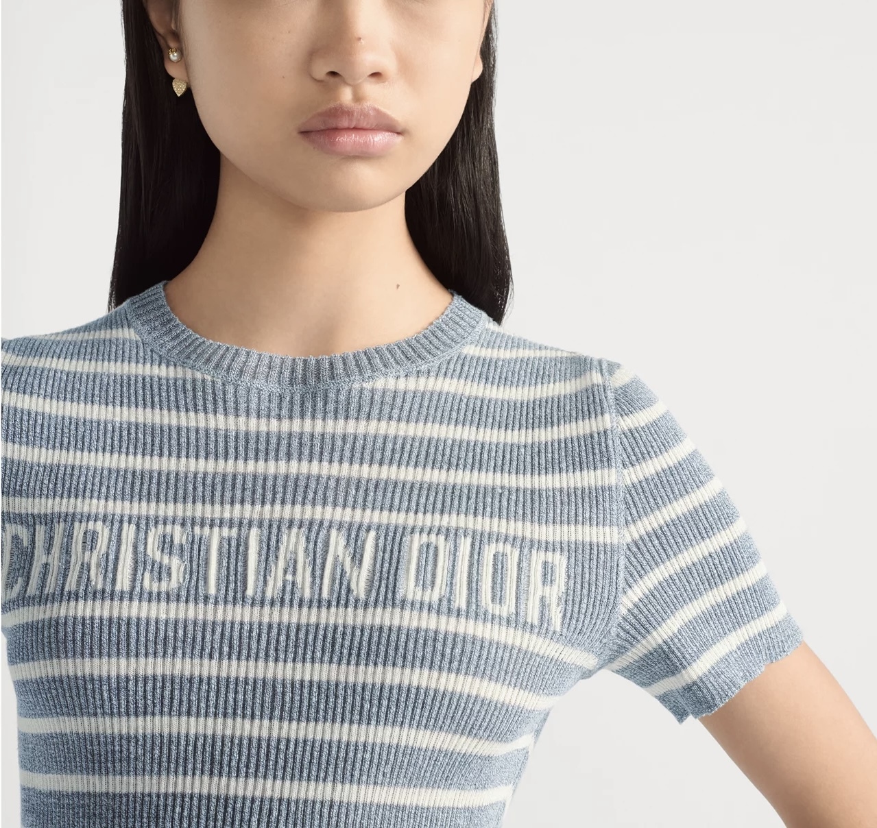 Diorivera cropped short sleeved sweater