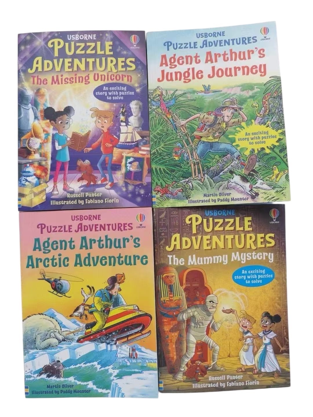 Usborne Puzzle Adventures 4 Books Bundle