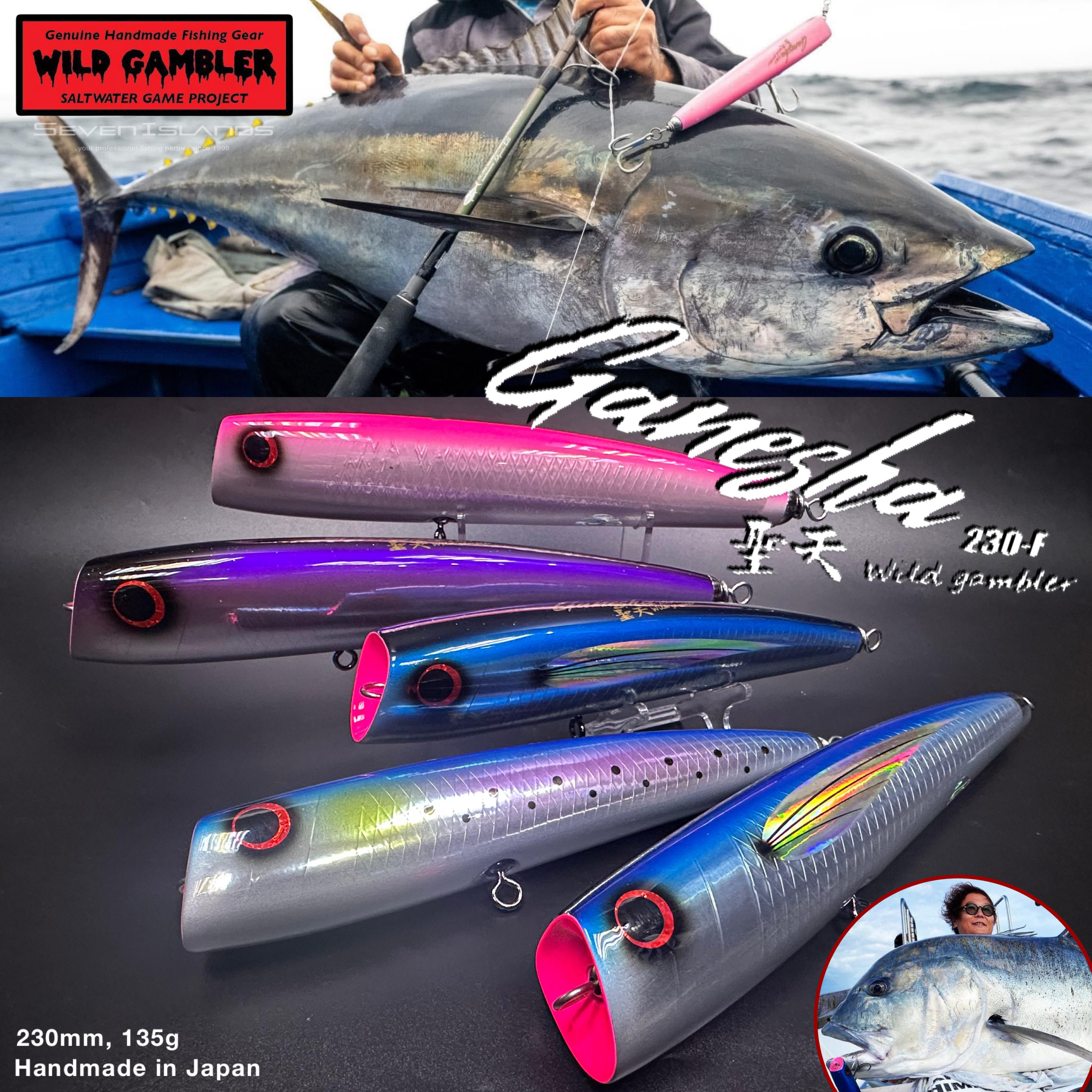 WILD GAMBLER 230F 115g 日本製 WILD GAMBLER Ganesha 230-F Swim Bait