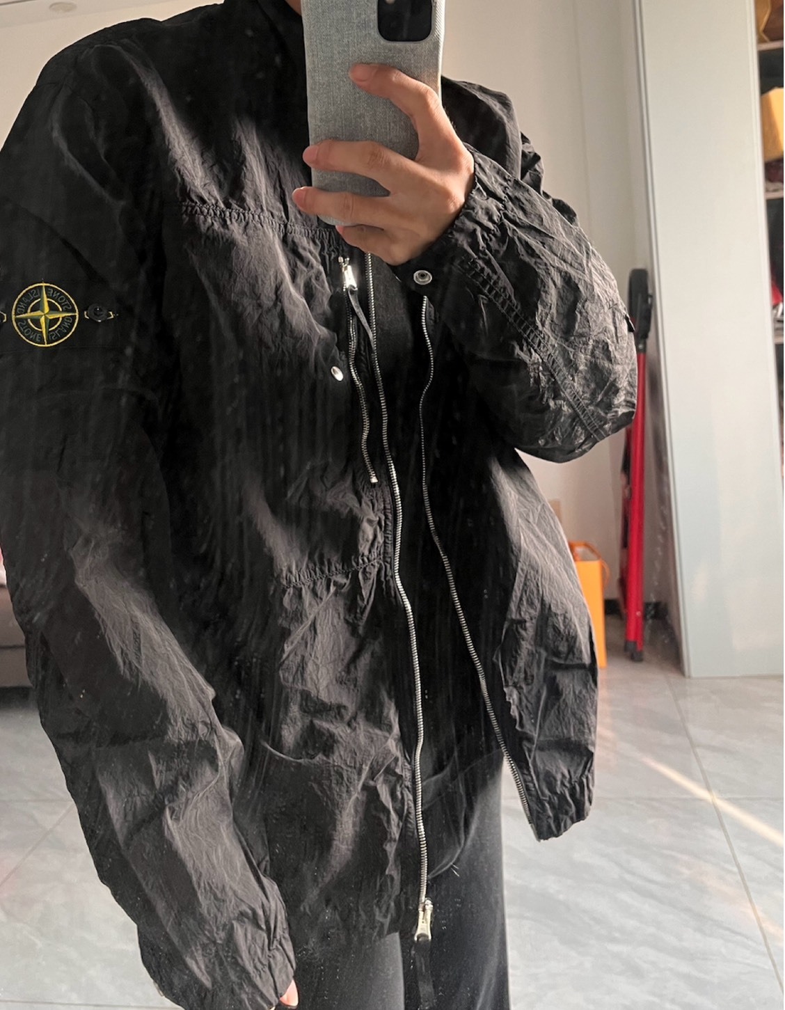 Stone Island  Nylon Metal 翻領夾克｜黑色