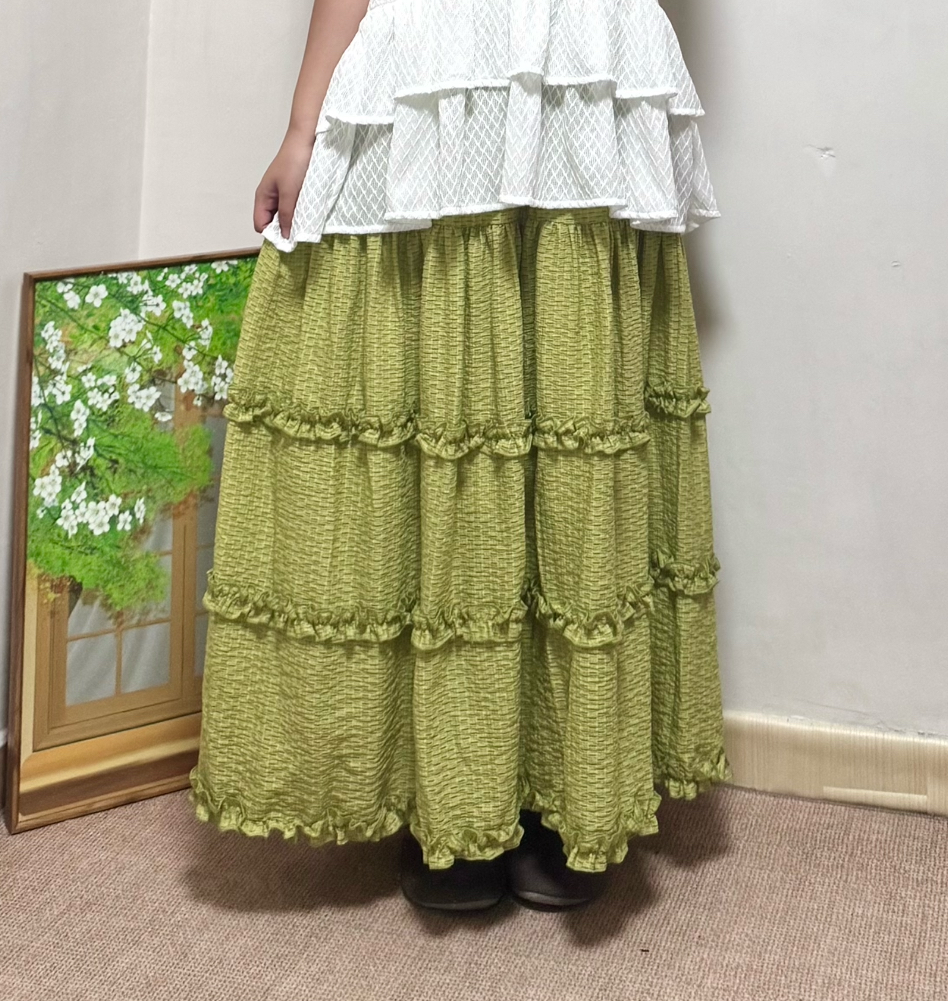 易襯！Ruffle 層次蛋糕裙