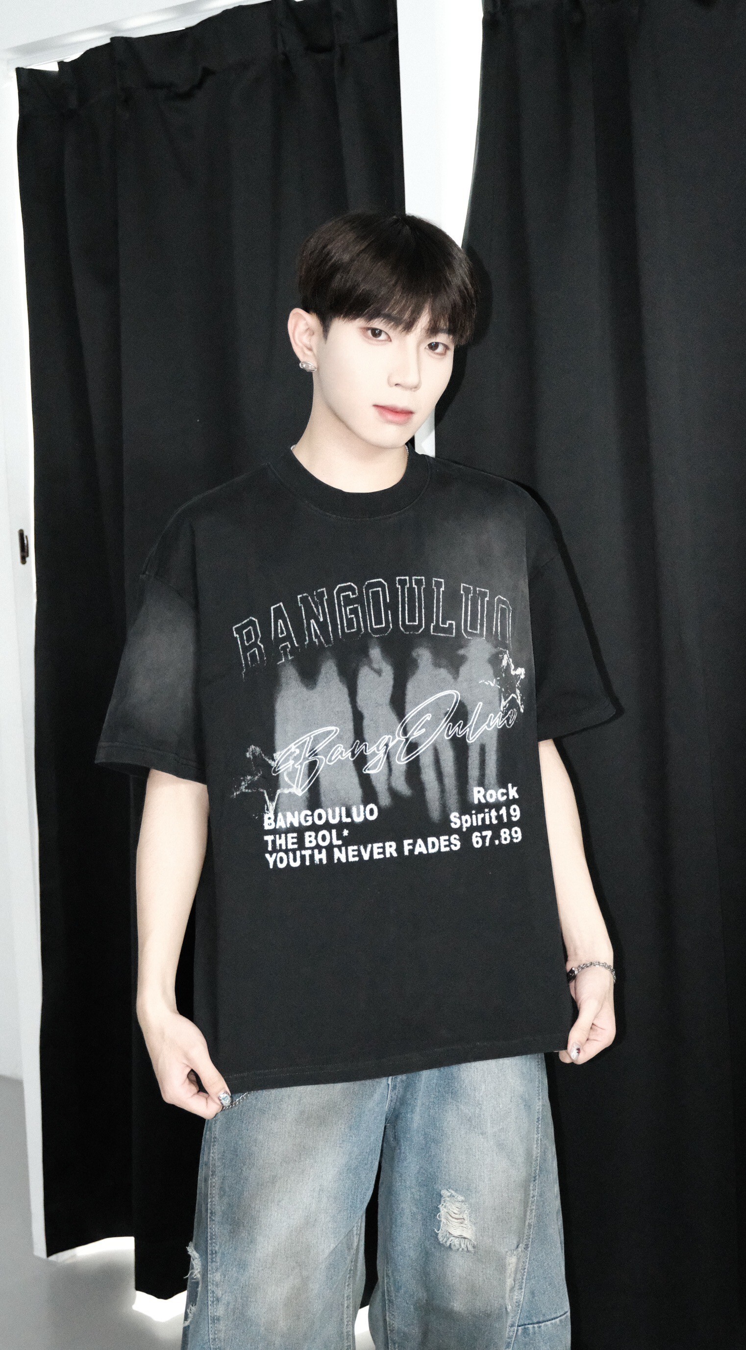 (GOAL) BANGOULUO 1231 美式復古人影短tee