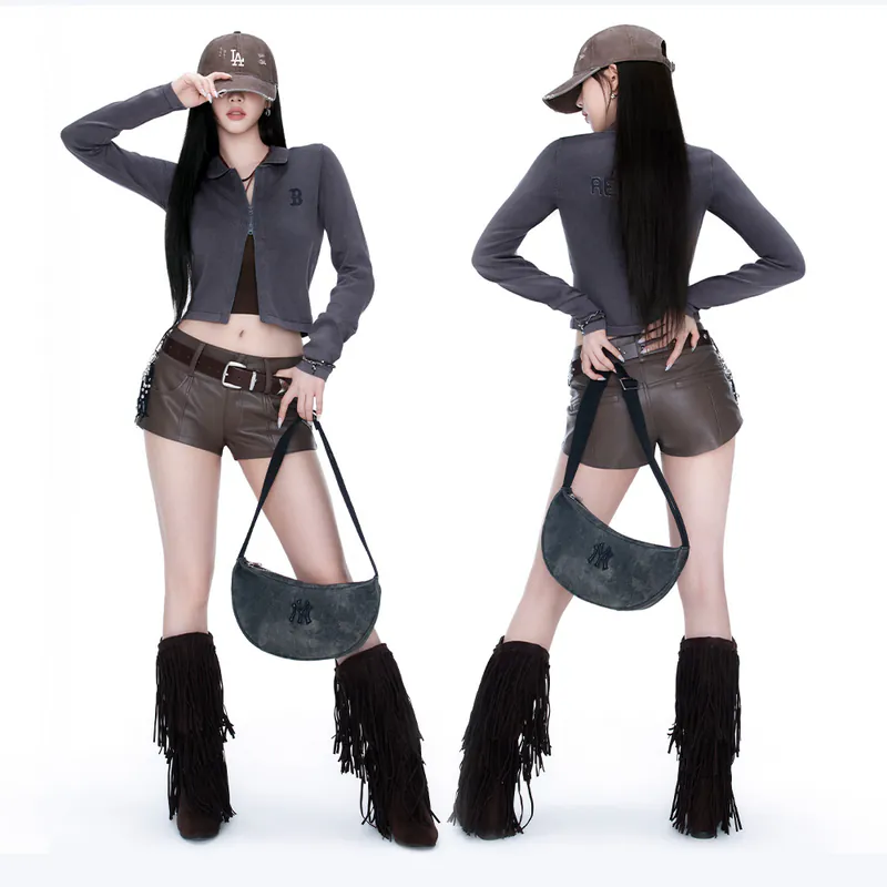 <快速出貨> MLB 復古水洗腋下包 水洗灰