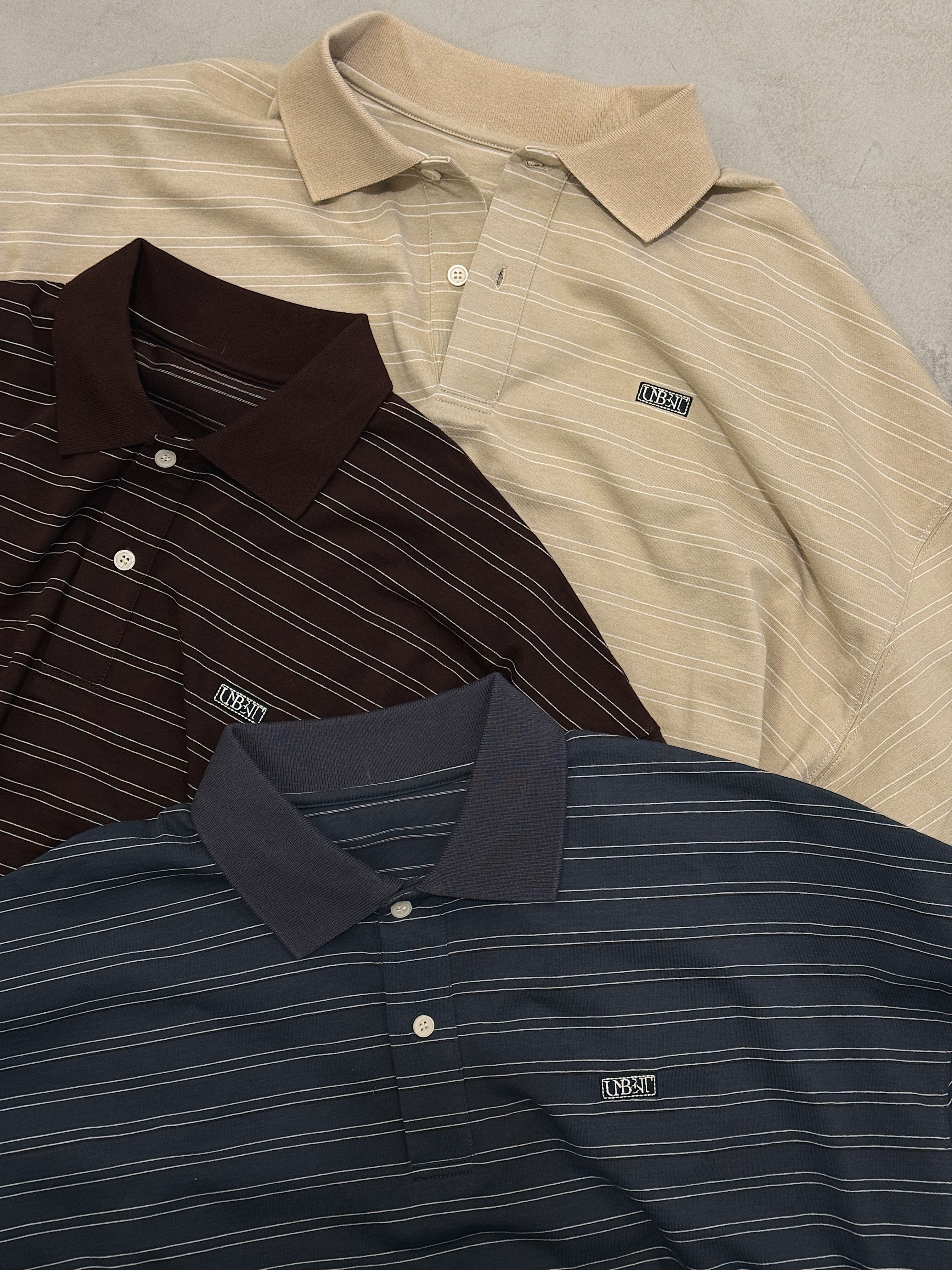 Unbent 25s/s 條紋polo短袖