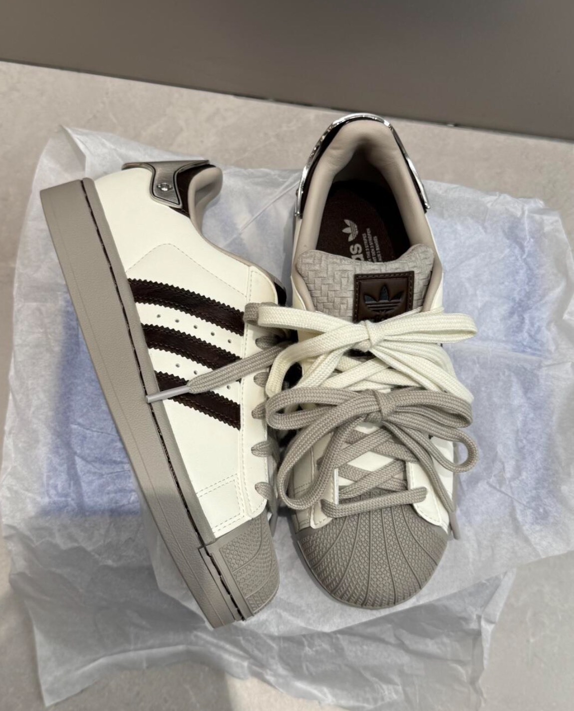 adidas Originals Superstar II 板鞋｜白棕｜男女同款