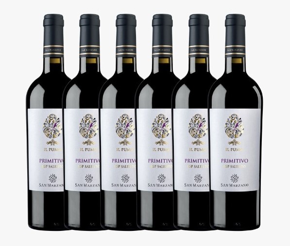 San Marzano IL Pumo Primitivo Salento 2022 (6 bottles)