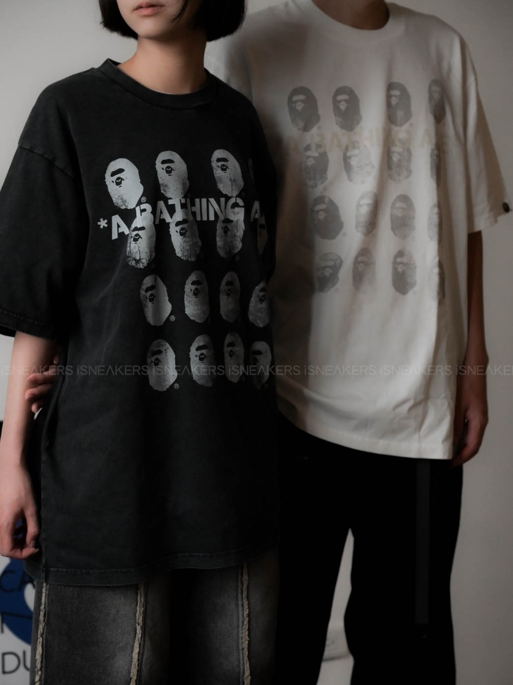 iSNEAKERS｜BAPE Garment Dye Logo Relaxed Fit Tee 16猿人頭T 兩色