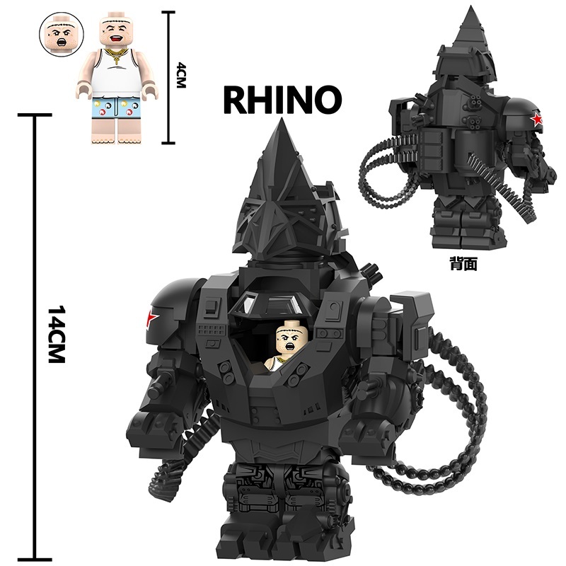 Rhino Custom Minifigures Minifigs Fit Lego AF303