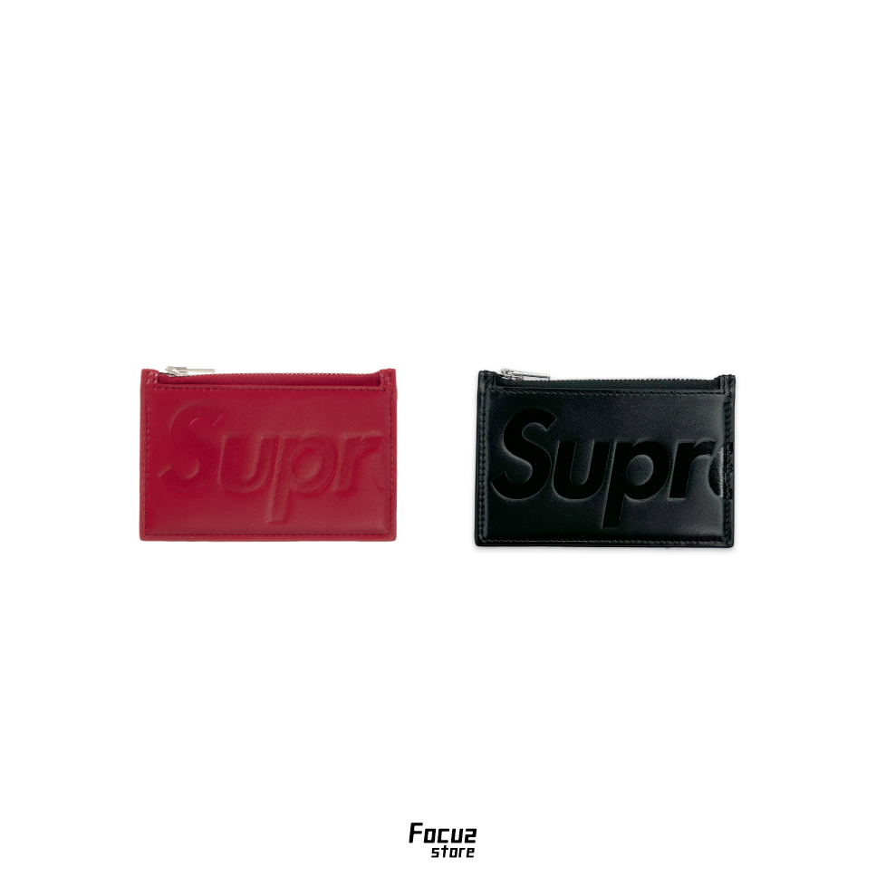 【Focus Store】預購 Supreme SS25 Week10 Leather Zip Card Holder 義大利製 皮革拉鍊卡包