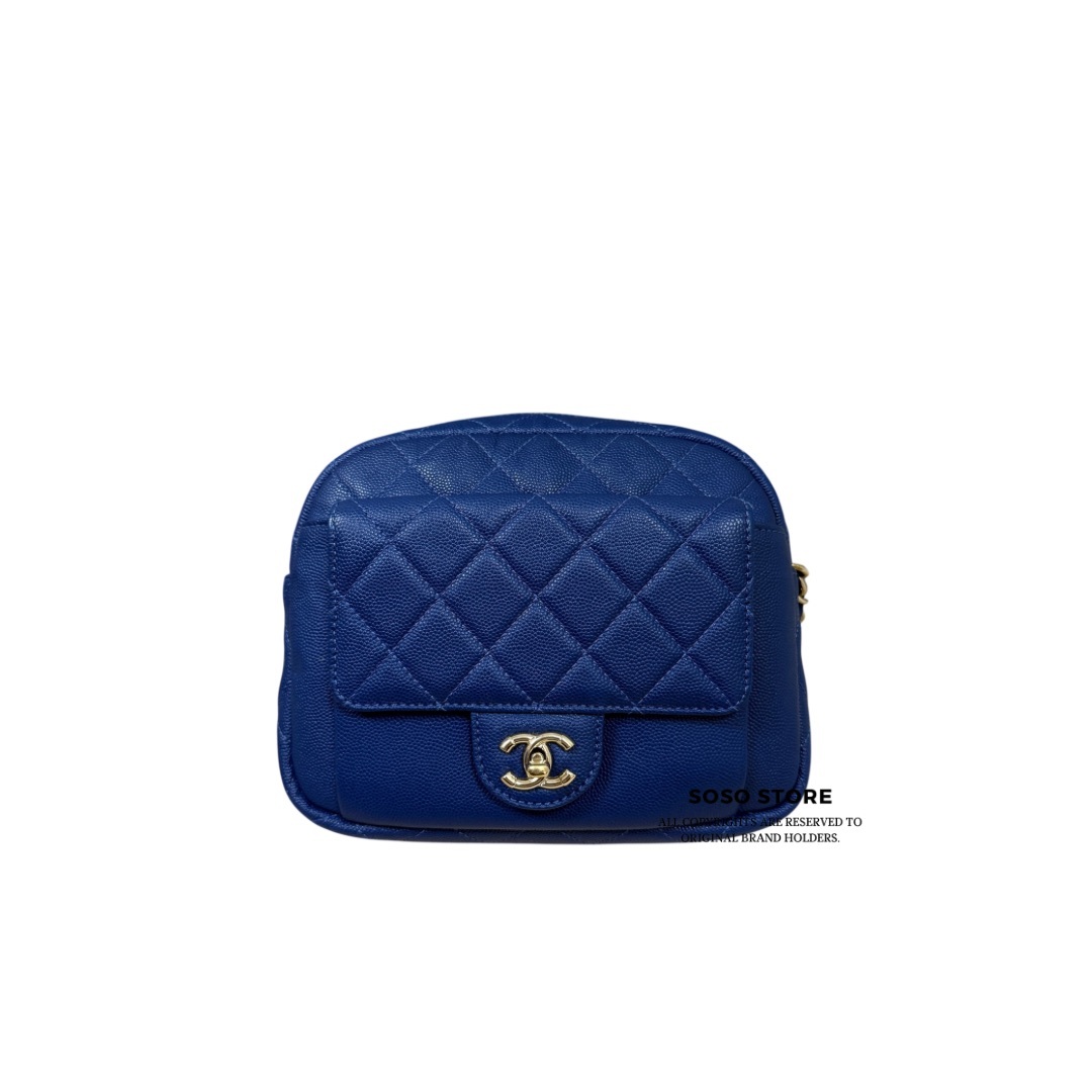 Chanel CC Day Camera Bag - Blue / Ghw