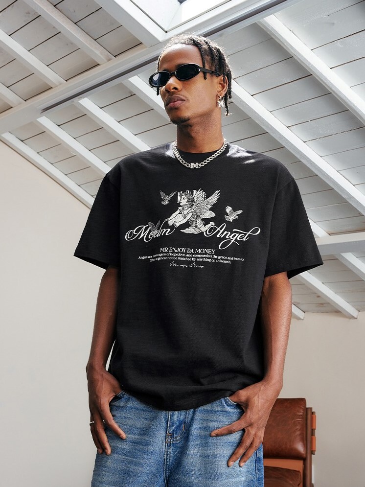 MEDM 天使系列 復古刺繡 短袖 T