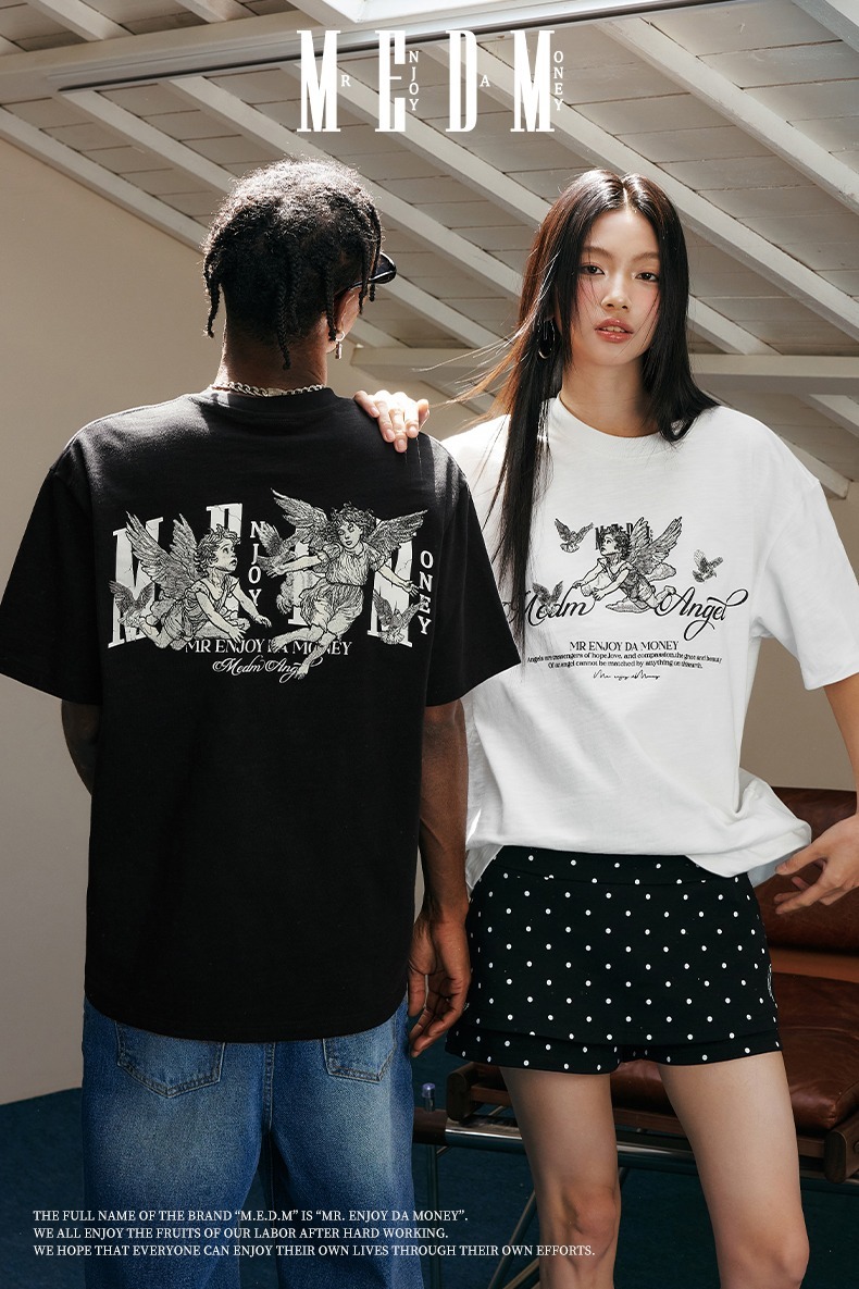 MEDM 天使系列 復古刺繡 短袖 T