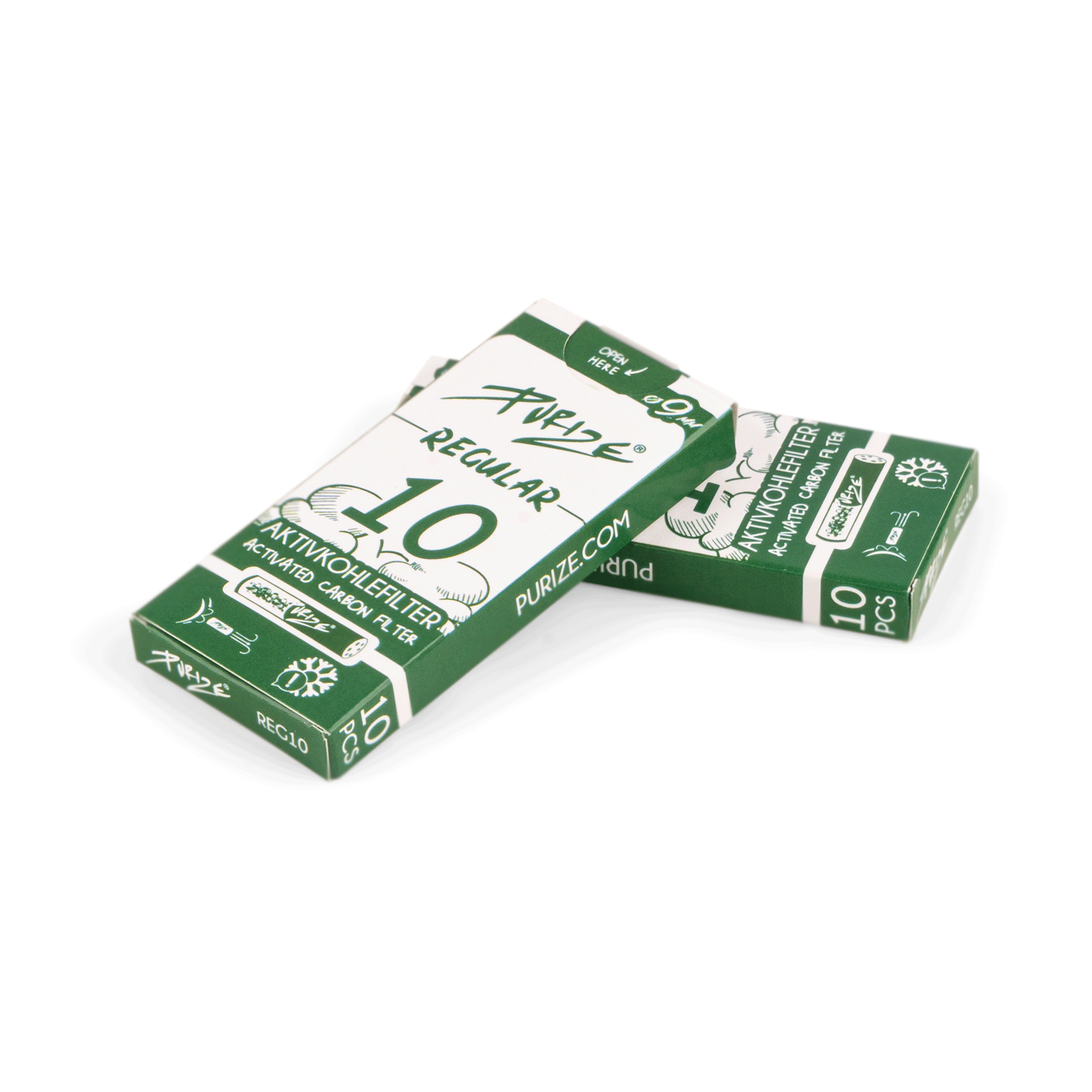 [10CT]REGULAR SIZE FILTERS BY PURIZE