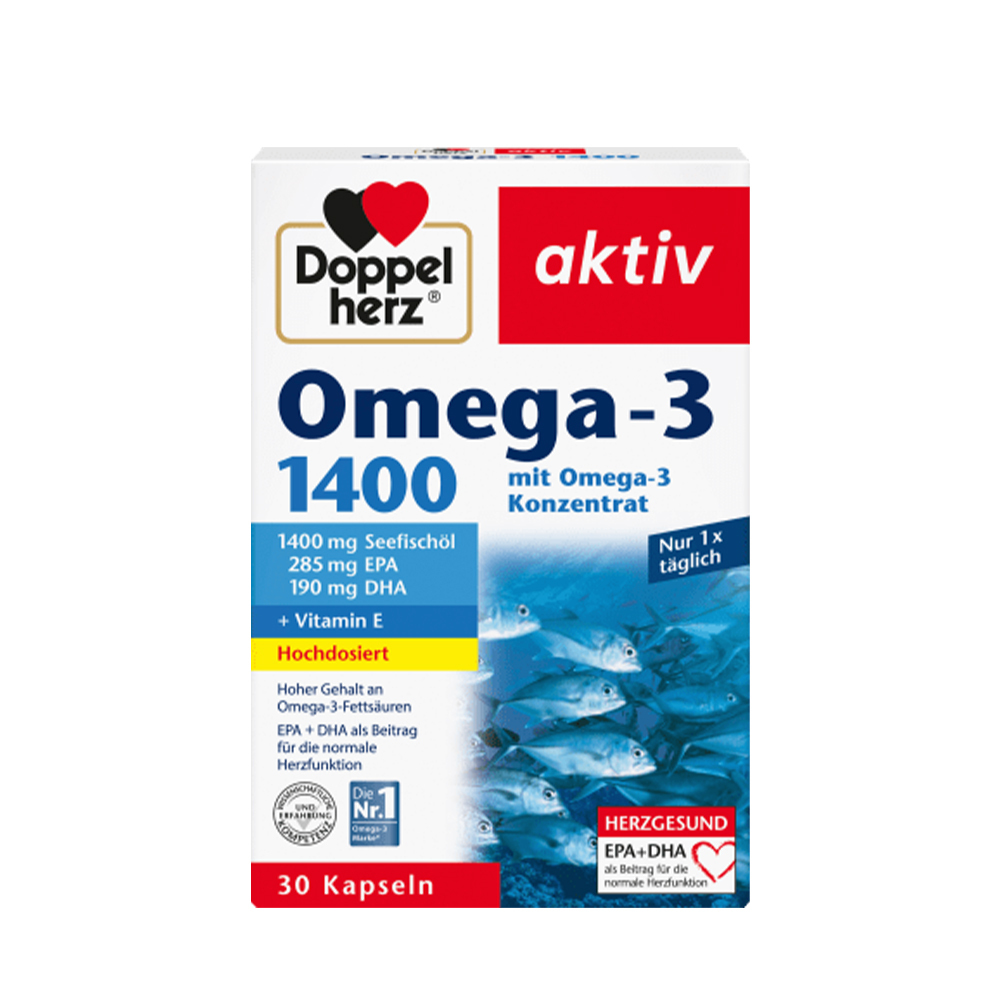 德國 雙心 Doppelherz Omega3 1400mg 魚油 30粒