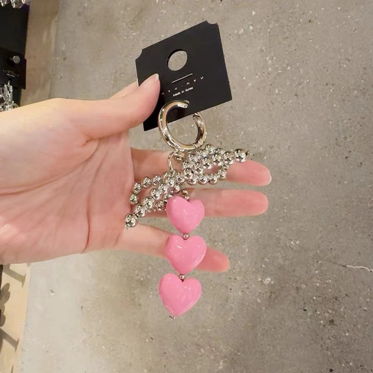 《5960》愛心串串鑰匙圈掛飾
