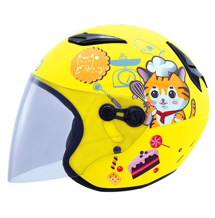 M2R 兒童帽 #6甜甜貓 半罩式安全帽