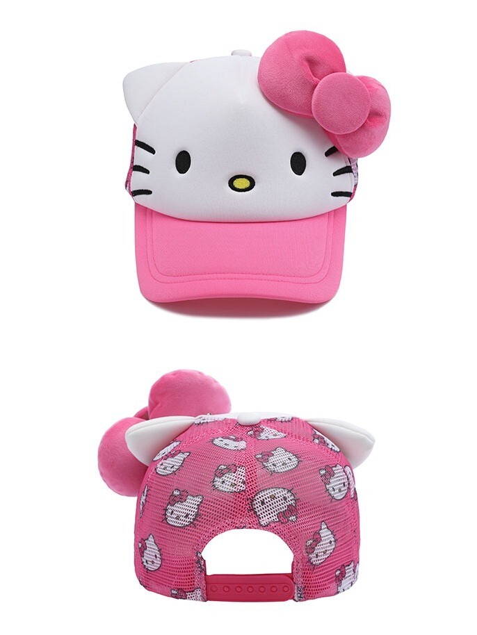 ArtByTastybabe KITTY蝴蝶結 網眼 卡車帽