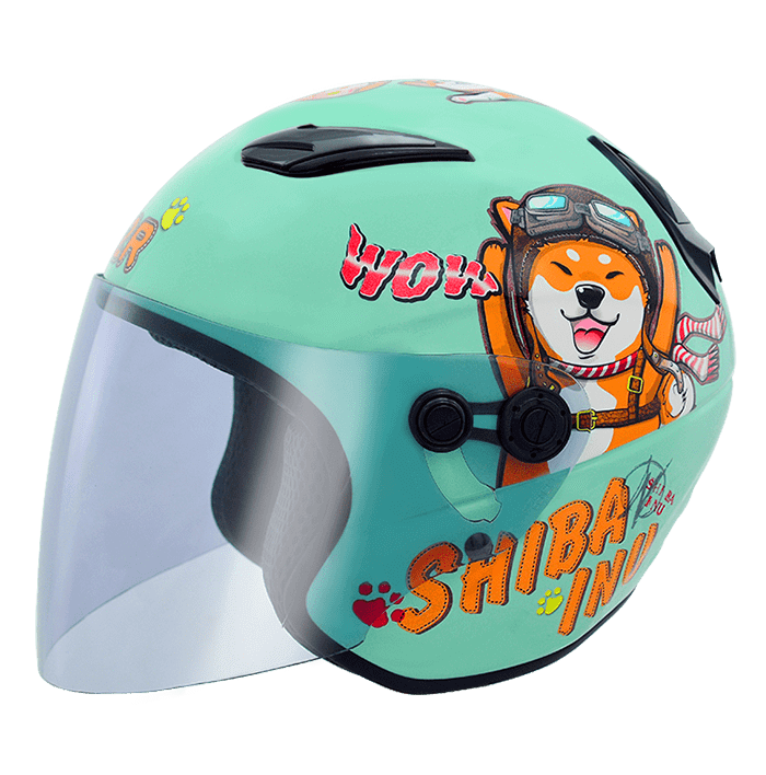 M2R 兒童帽 #5柴犬 半罩式安全帽