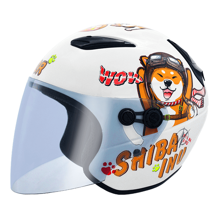 M2R 兒童帽 #5柴犬 半罩式安全帽