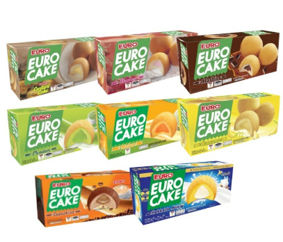 泰國 EURO 吉士/香蕉夾心蛋糕 (一盒12個入) (T6/MA276)