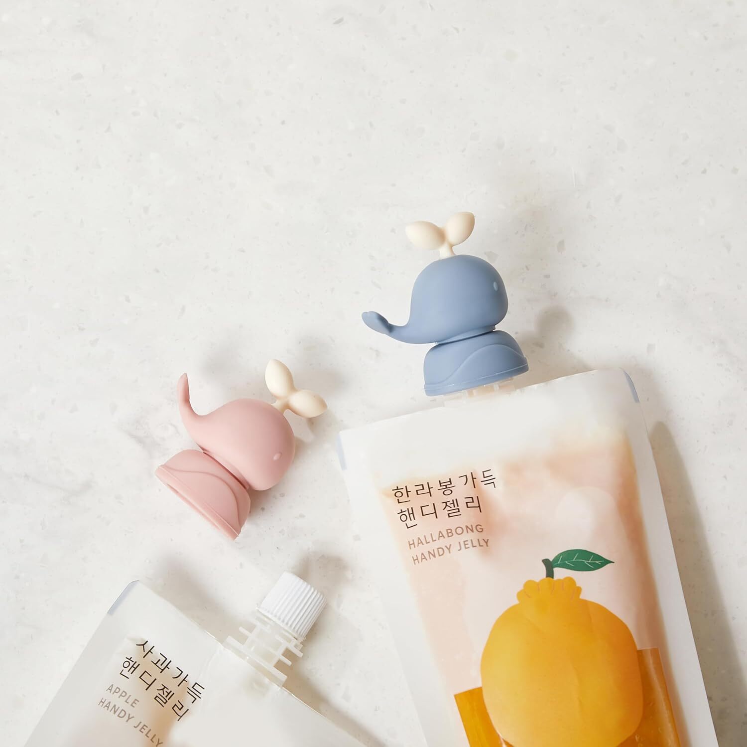 Firgi 鯨魚型BLW果泥防噴啜頭 (2個啜頭＋收納盒）(100%韓國食品級硅膠製造 | BPA Free）