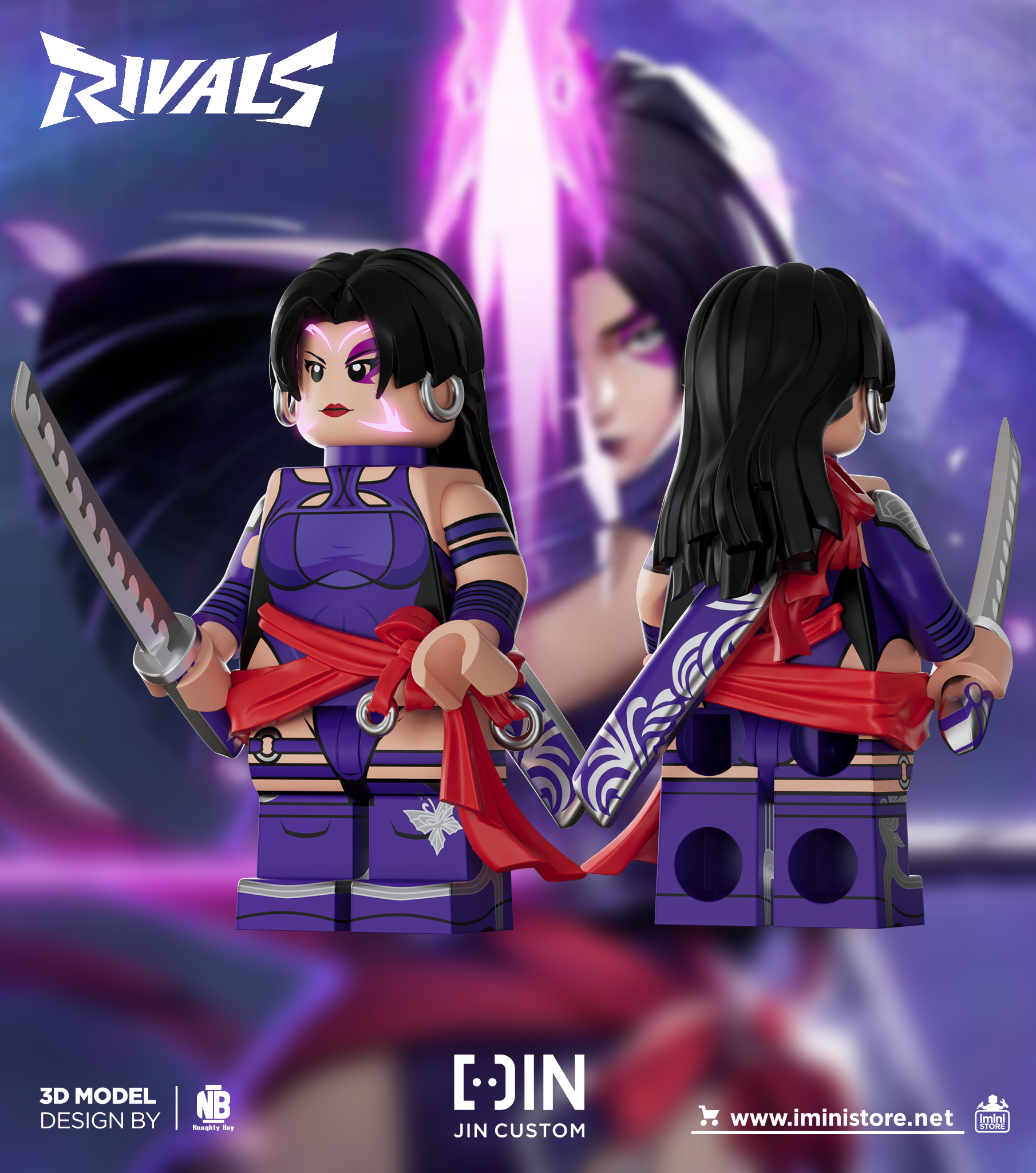 [JIN Custom] [Preorder] Marvel Rivals - Psylocke [PADprinted]