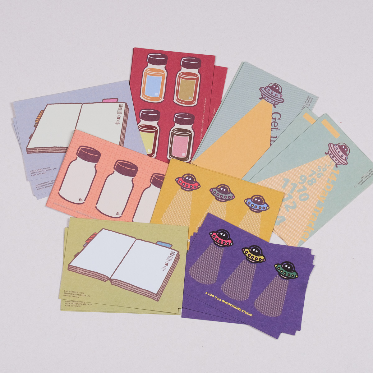 手帳擴充單張 趣味機能 飛碟、瓶子、筆記本 版本/一分之一工作室/臺灣