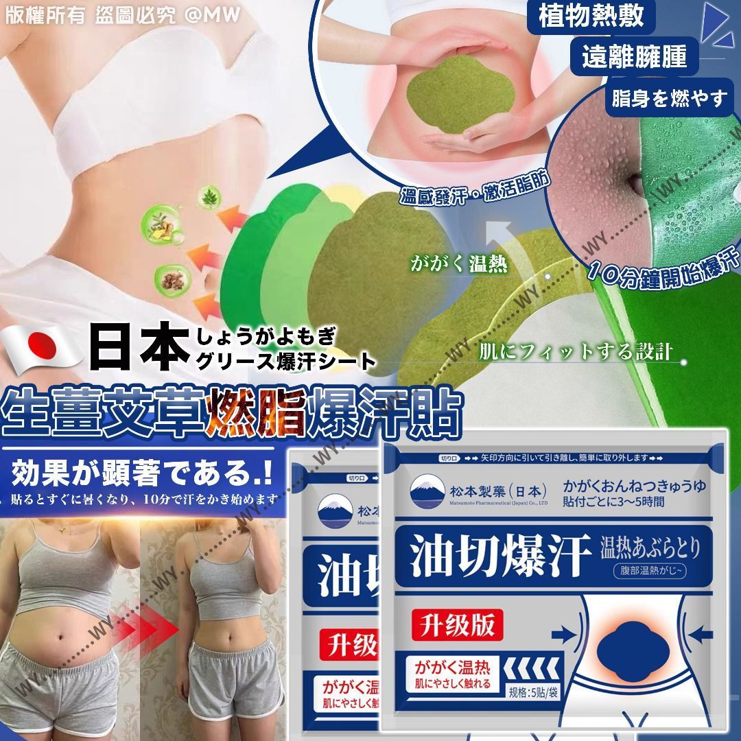 日本生薑艾草燃脂爆汗貼 (1套3包)