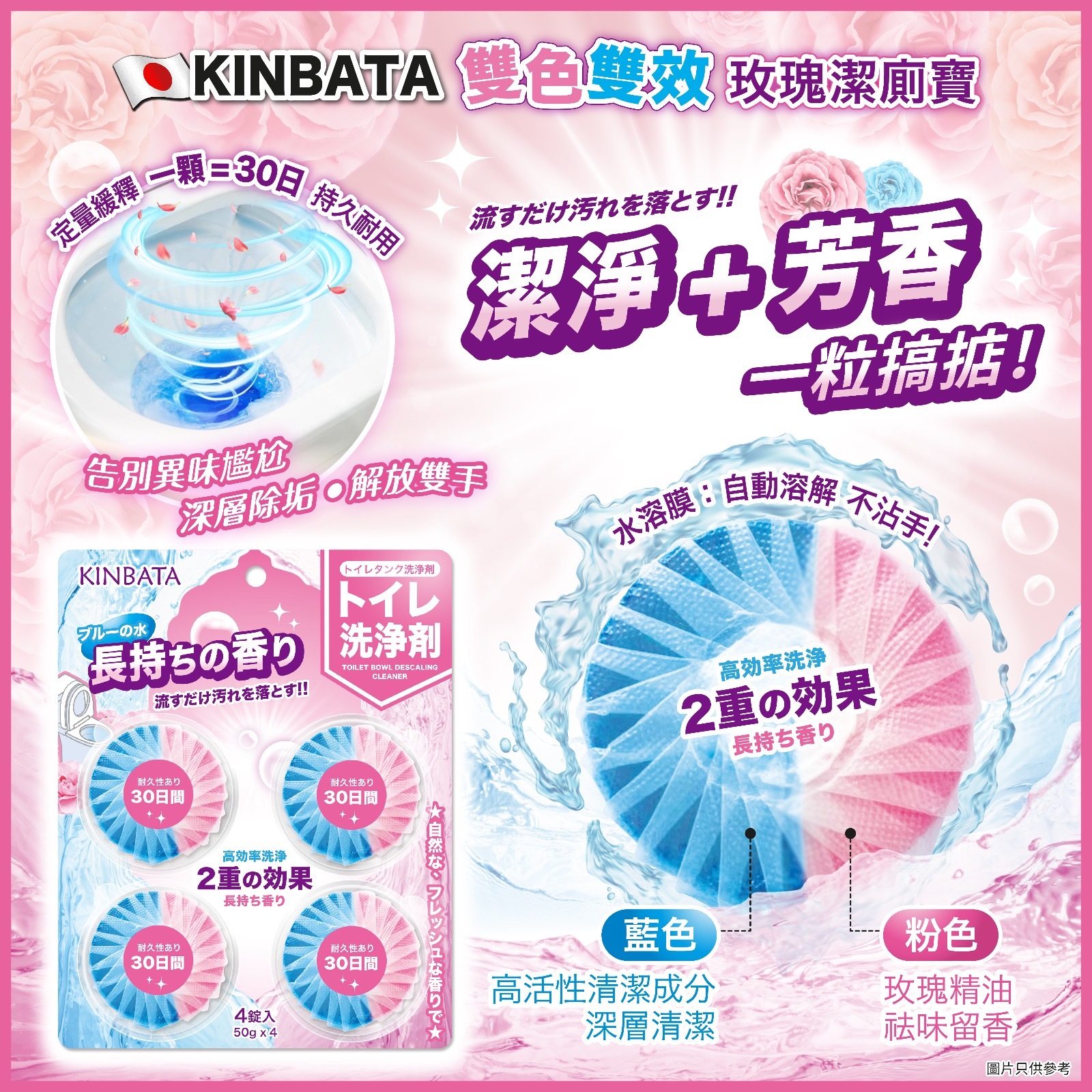 日本 KINBATA 雙色雙效潔廁寶