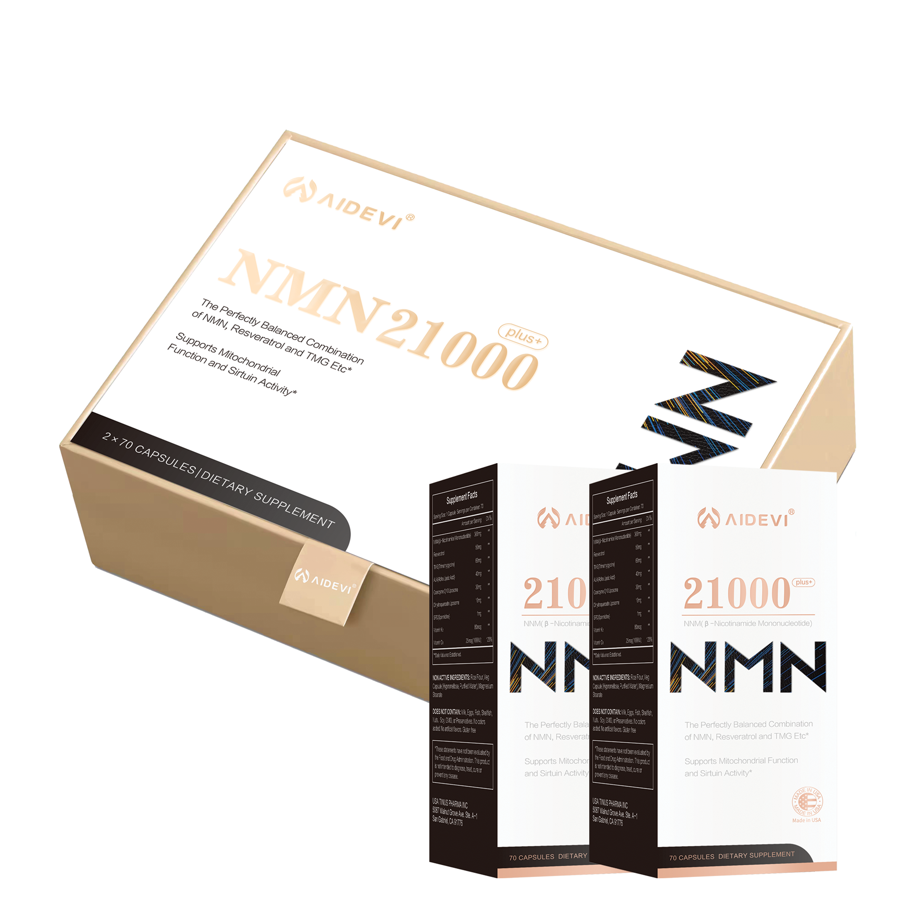 AIDEVI®NMN21000+ 全效逆齡膠囊禮盒裝